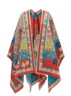 Ladies Accessories Etro - Wool-blend Jacquard Cape - Womens - Beige Multi