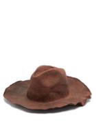 Matchesfashion.com Reinhard Plank Hats - Bonica Cotton Straw Hat - Womens - Burgundy Multi