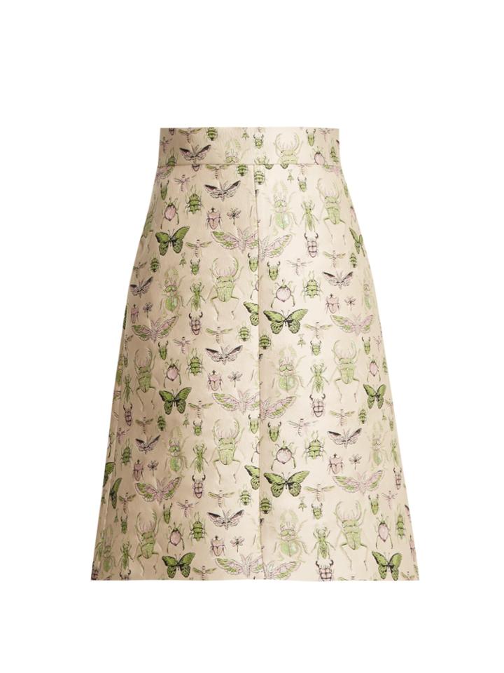 Redvalentino Bug Jacquard A-line Skirt