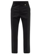 Fendi - Logo-ring Tailored Trousers - Mens - Black
