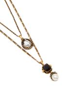 Alexander Mcqueen Onyx, Faux-pearl And Crystal-embellished Necklace