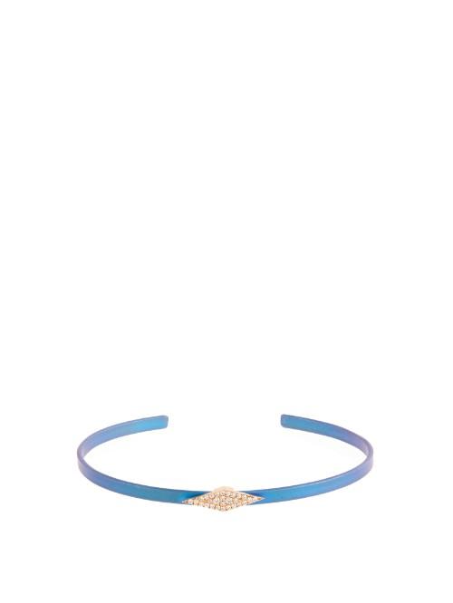 Diane Kordas Diamond, Rose-gold & Titanium Kite Cuff