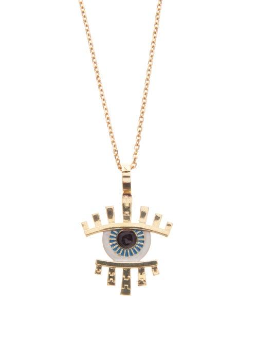 Matchesfashion.com Luis Morais - Evil Eye Hand 14kt Gold-plated Necklace - Mens - Gold