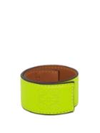Matchesfashion.com Loewe Paula's Ibiza - Anagram Leather Slap Bracelet - Mens - Yellow