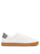 Matchesfashion.com Burberry - Albert Perforated Low Top Suede Trainers - Mens - White