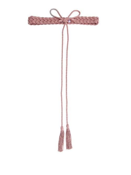 Matchesfashion.com Thierry Colson - Rope Braided Satin Belt - Womens - Pink