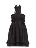 Matchesfashion.com Isabel Marant - Gota Macram Linen Dress - Womens - Black