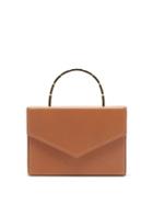 Ladies Bags Amina Muaddi - Pernille Envelope-flap Leather Box Bag - Womens - Nude Multi