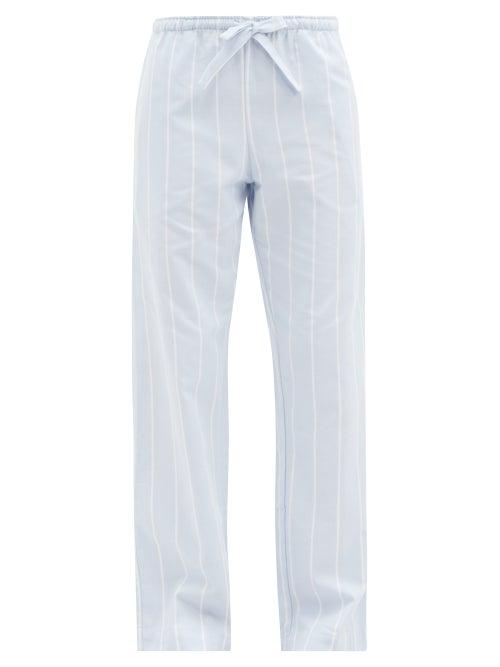 Ladies Lingerie Derek Rose - Arctic 21 Striped Brushed-cotton Pyjama Trousers - Womens - Blue Stripe