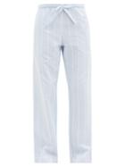 Ladies Lingerie Derek Rose - Arctic 21 Striped Brushed-cotton Pyjama Trousers - Womens - Blue Stripe