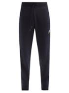 Mens Activewear New Balance - Logo-embroidered Cotton-jersey Track Pants - Mens - Navy