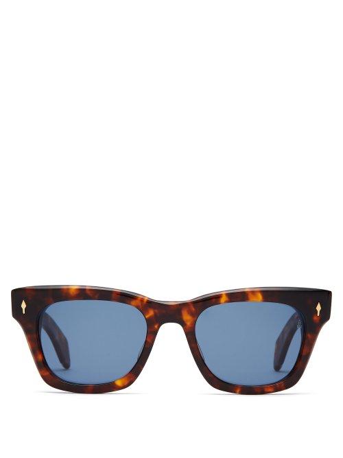 Matchesfashion.com Jacques Marie Mage - Delean D Frame Acetate Sunglasses - Mens - Tortoiseshell