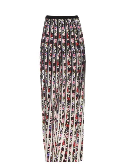 Mary Katrantzou Acti Gardenia-print Silk Skirt