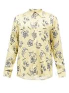 Mens Rtw Nanushka - Kaleb Floral-print Crepe Shirt - Mens - Cream Multi