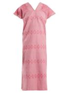 Matchesfashion.com Pippa Holt - No.41 Embroidered Cotton Kaftan - Womens - Pink