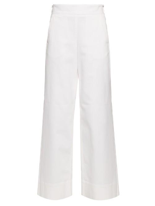 Chloé Wide-leg Cotton-twill Trousers