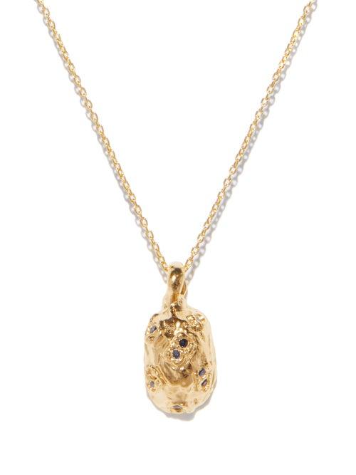 Alighieri - The Fragmented Amulet Sapphire Necklace - Womens - Gold