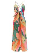 Matchesfashion.com Mara Hoffman - Lolita Tropical-print Organic-cotton Dress - Womens - Pink Multi