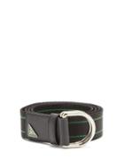 Matchesfashion.com Prada - Canvas And Leather Belt - Mens - Black Green
