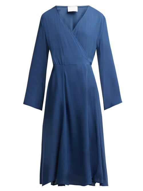 Matchesfashion.com Bower - Bianca Wrap Sun Dress - Womens - Blue