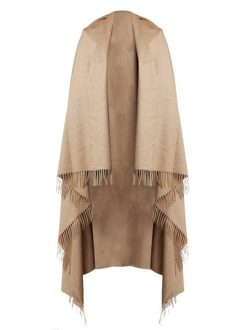 Matchesfashion.com Max Mara - Fringed Blanket Scarf - Womens - Camel