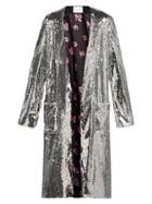 Matchesfashion.com Racil - Vivien Sequinned Coat - Womens - Silver