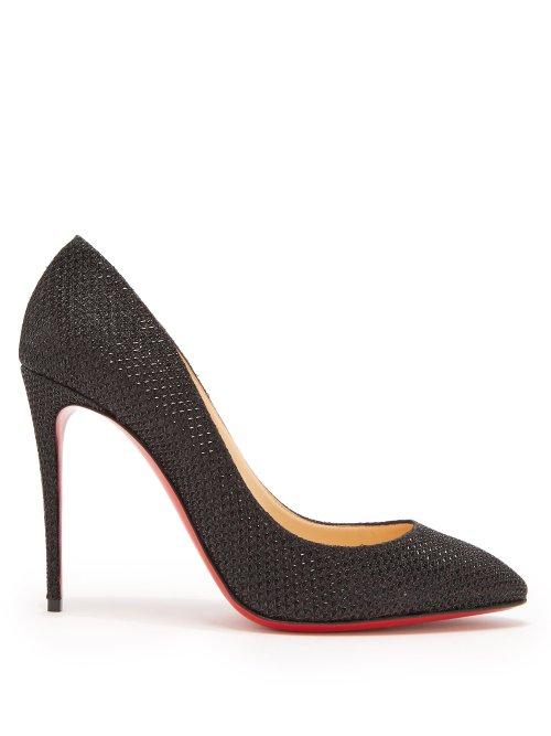 Matchesfashion.com Christian Louboutin - Eloise 100 Glitter Pumps - Womens - Black