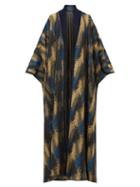 Matchesfashion.com Missoni - Metallic Jacquard Knit Cape Cardigan - Womens - Navy Gold