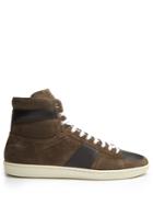 Saint Laurent Court Classic High-top Suede Trainers