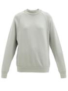 Matchesfashion.com Les Tien - Raglan-sleeve Cotton Sweatshirt - Womens - Light Grey