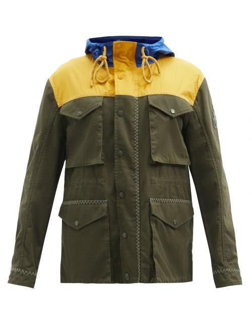 Matchesfashion.com 1 Moncler Jw Anderson - Leyton Colour-block Canvas Parka Jacket - Mens - Brown