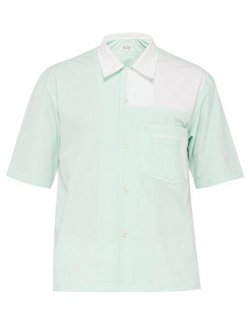 Matchesfashion.com Maison Margiela - Dcortiqu Pocket Boxy Cotton Shirt - Mens - White Multi
