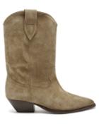Isabel Marant - Duerto Suede Ankle Boots - Womens - Beige