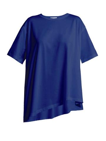Matchesfashion.com Vika Gazinskaya - Tie Front T Shirt - Womens - Navy