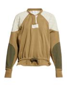Matchesfashion.com Isabel Marant Toile - Nifen Panelled Jersey Sweatshirt - Womens - Khaki
