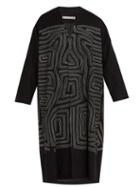 Matchesfashion.com Sasquatchfabrix - Embroidered Wool Blend Coat - Mens - Black