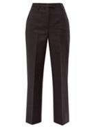 Matchesfashion.com Prada - Galles Mouline Wool Blend Trousers - Womens - Dark Grey