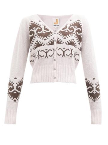 Matchesfashion.com Joostricot - Norwegian-knit Wool-blend Cardigan - Womens - Pink Multi