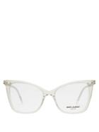 Matchesfashion.com Saint Laurent - Cat-eye Acetate Glasses - Womens - Clear