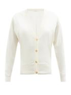 The Row - Drupax V-neck Cashmere-blend Cardigan - Womens - Ivory