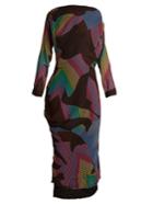 Vivienne Westwood Anglomania New Fond Zigzag-print Draped Crepe Dress