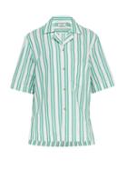 Matchesfashion.com Acne Studios - Simon Striped Cotton Shirt - Mens - Green White