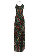 Matchesfashion.com Rat & Boa - Nirvana Abstract Print Silk Chiffon Maxi Dress - Womens - Black Multi