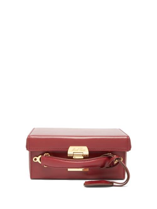 Matchesfashion.com Mark Cross - Grace Gold Plated Small Leather Cross Body Bag - Womens - Burgundy