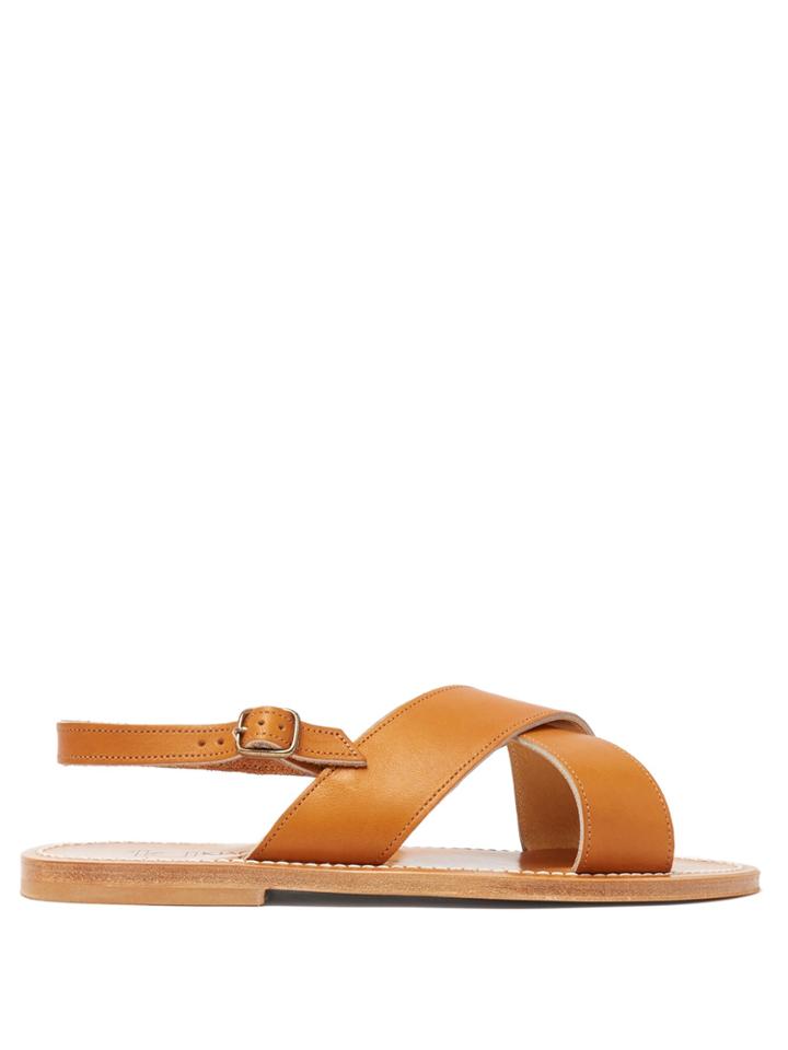 K.jacques Osorno Crossover Leather Sandals