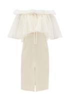 Matchesfashion.com Giambattista Valli - Off-the-shoulder Ruffled Cady Dress - Womens - White