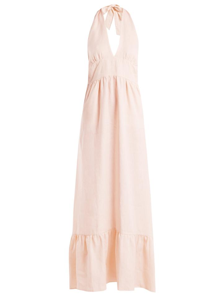 Loup Charmant Farrah Halterneck Linen Dress