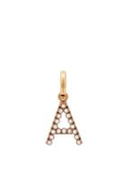 Matchesfashion.com Burberry - A Crystal Embellished Letter Charm - Womens - Crystal