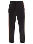 Matchesfashion.com Gucci - Gg-jacquard Stripe Satin-twill Track Pants - Mens - Black