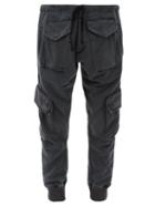 Matchesfashion.com Greg Lauren - Utility Patch-pocket Cotton-jersey Track Pants - Mens - Navy Multi